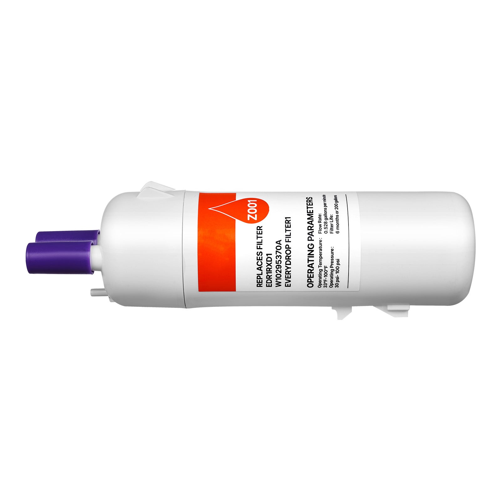 Refrigerator Water Filter Replacement EDR1RXD1 Remove 70+ Contaminants White