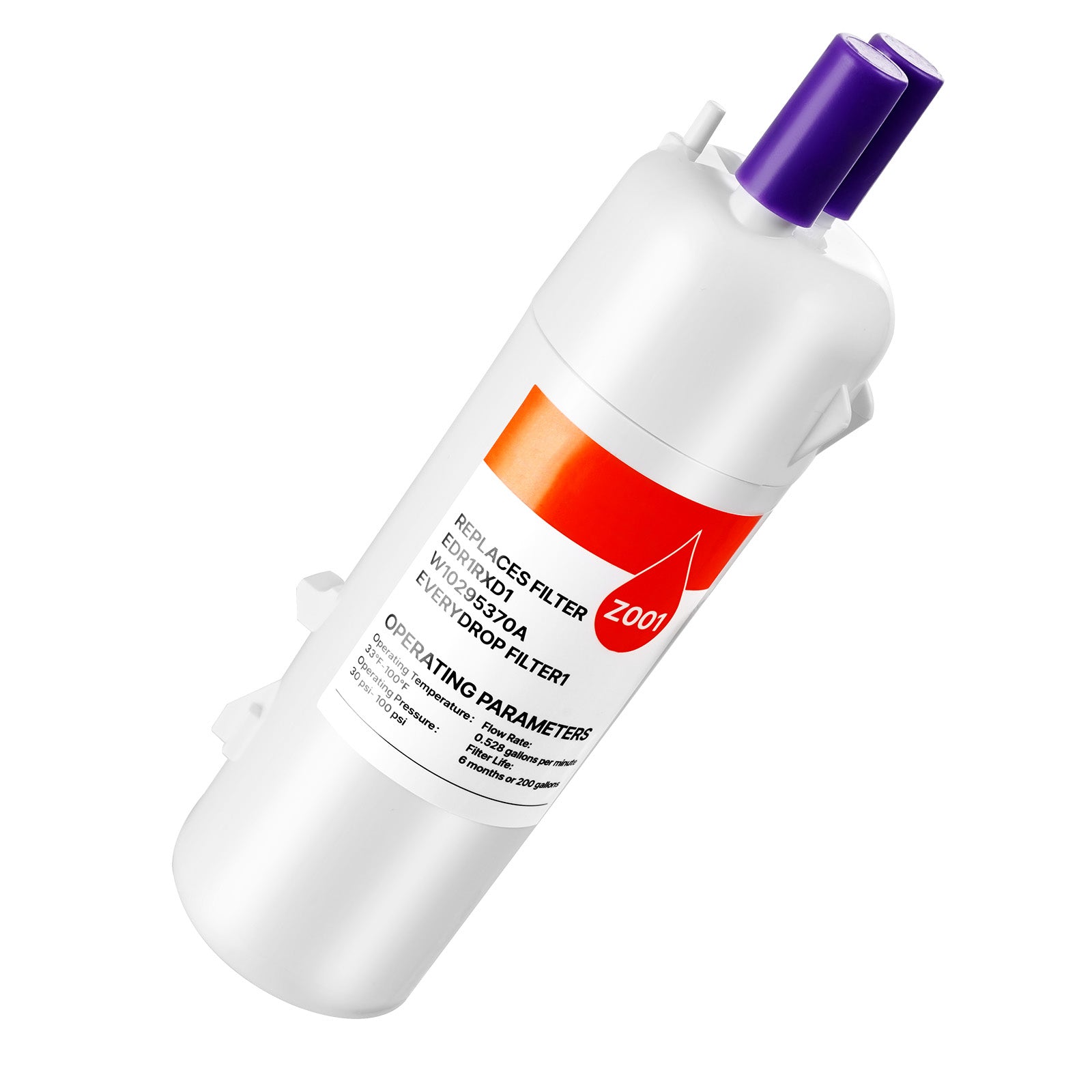 Refrigerator Water Filter Replacement EDR1RXD1 Remove 70+ Contaminants White