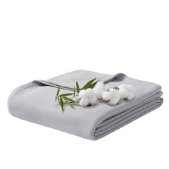 1-Piece Twin Rayon from Bamboo Cotton Blanket, Grey