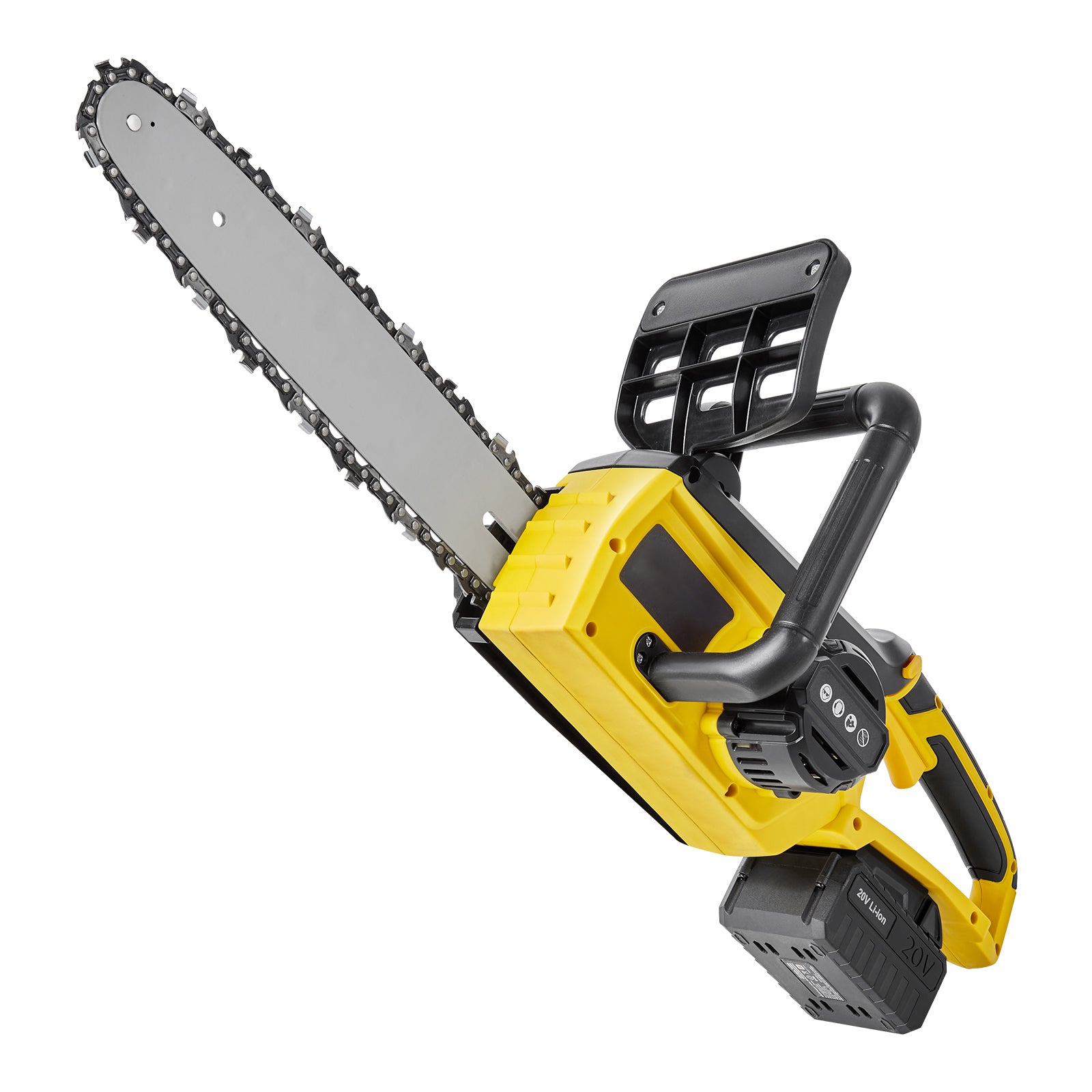 Cordless Chainsaw, 20V 12-Inch Brushless Chainsaw Battery Powered, 4.0Ah Battery and Rapid Charger Included, Handheld Electric Chain Saw for Tree Felling, Wood Cutting, Pruning, and Trimming