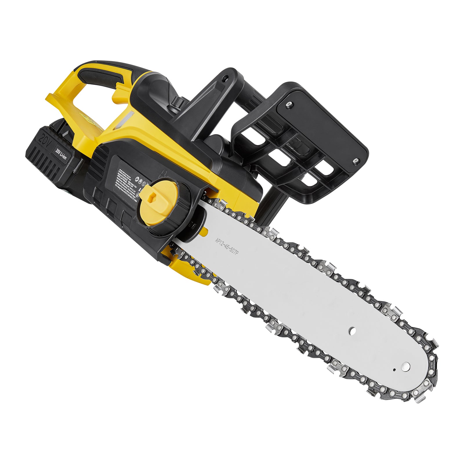 Cordless Chainsaw, 20V 12-Inch Brushless Chainsaw Battery Powered, 4.0Ah Battery and Rapid Charger Included, Handheld Electric Chain Saw for Tree Felling, Wood Cutting, Pruning, and Trimming