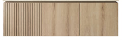 48" MURI White Oak Woodgrain Plywood Cabinet with Double Doors and One Drawer, NO Basin and Top, NO Faucet and Sink Cover