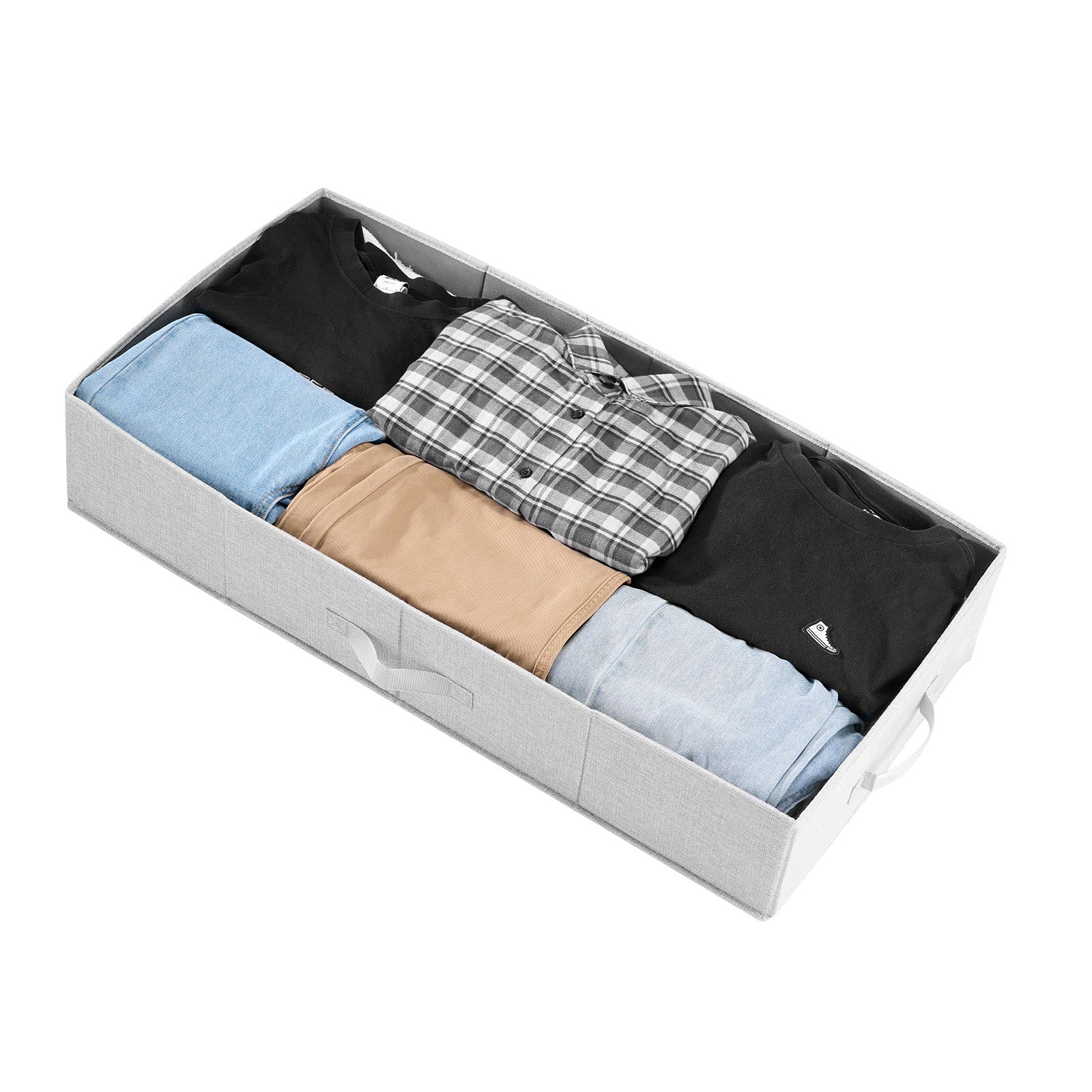 Under Bed Storage 48L Foldable Underbed Box for Household Organization 2 Pack