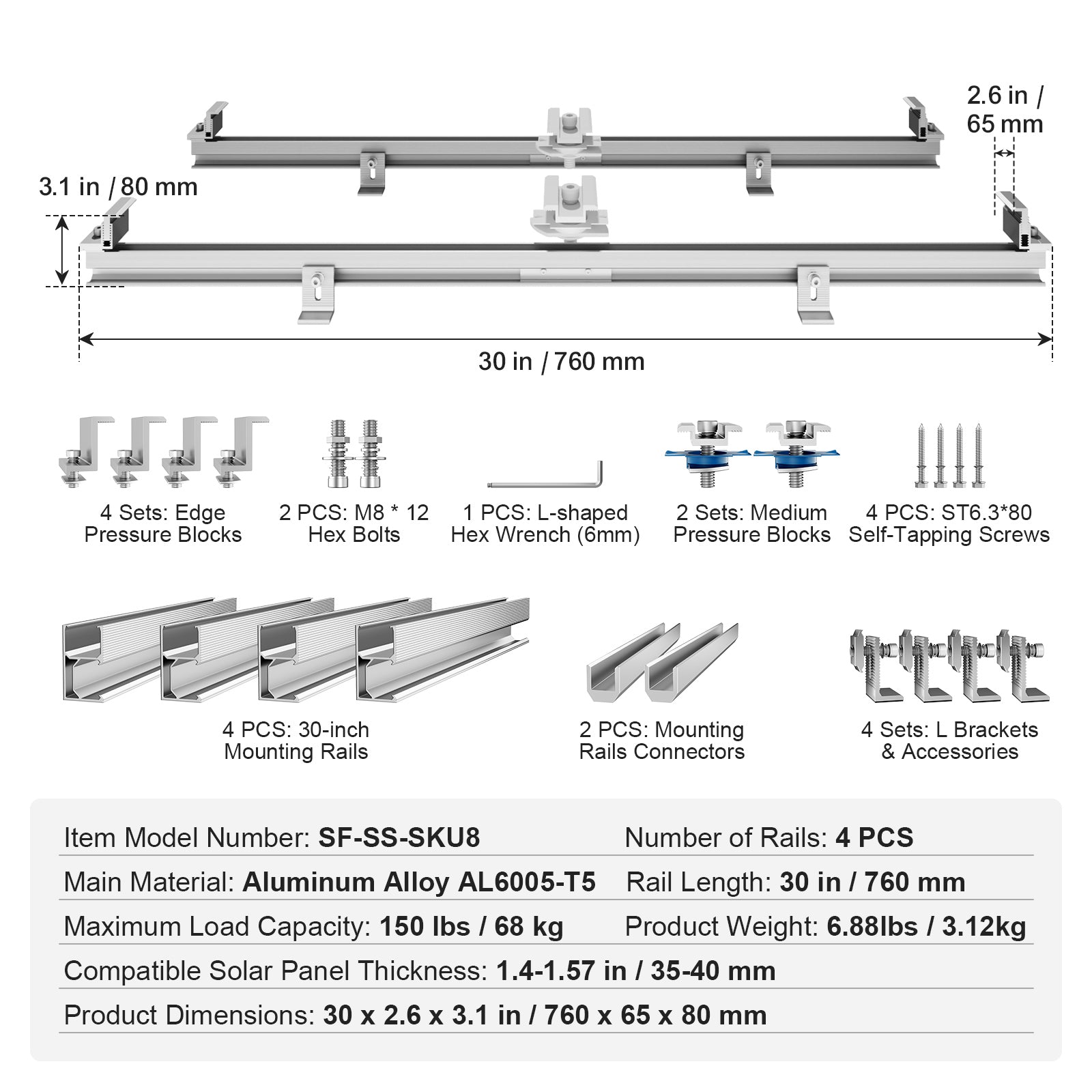 Solar Panel Mounting Brackets Solar Panel Mounting Kit for Various Roofs