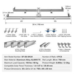 Solar Panel Mounting Brackets Solar Panel Mounting Kit for Various Roofs