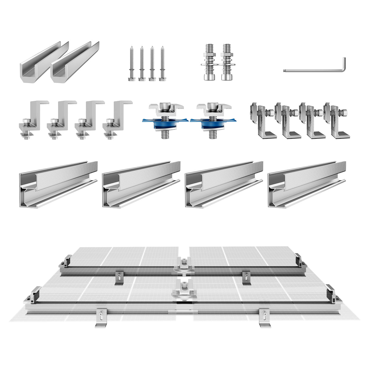 Solar Panel Mounting Brackets Solar Panel Mounting Kit for Various Roofs