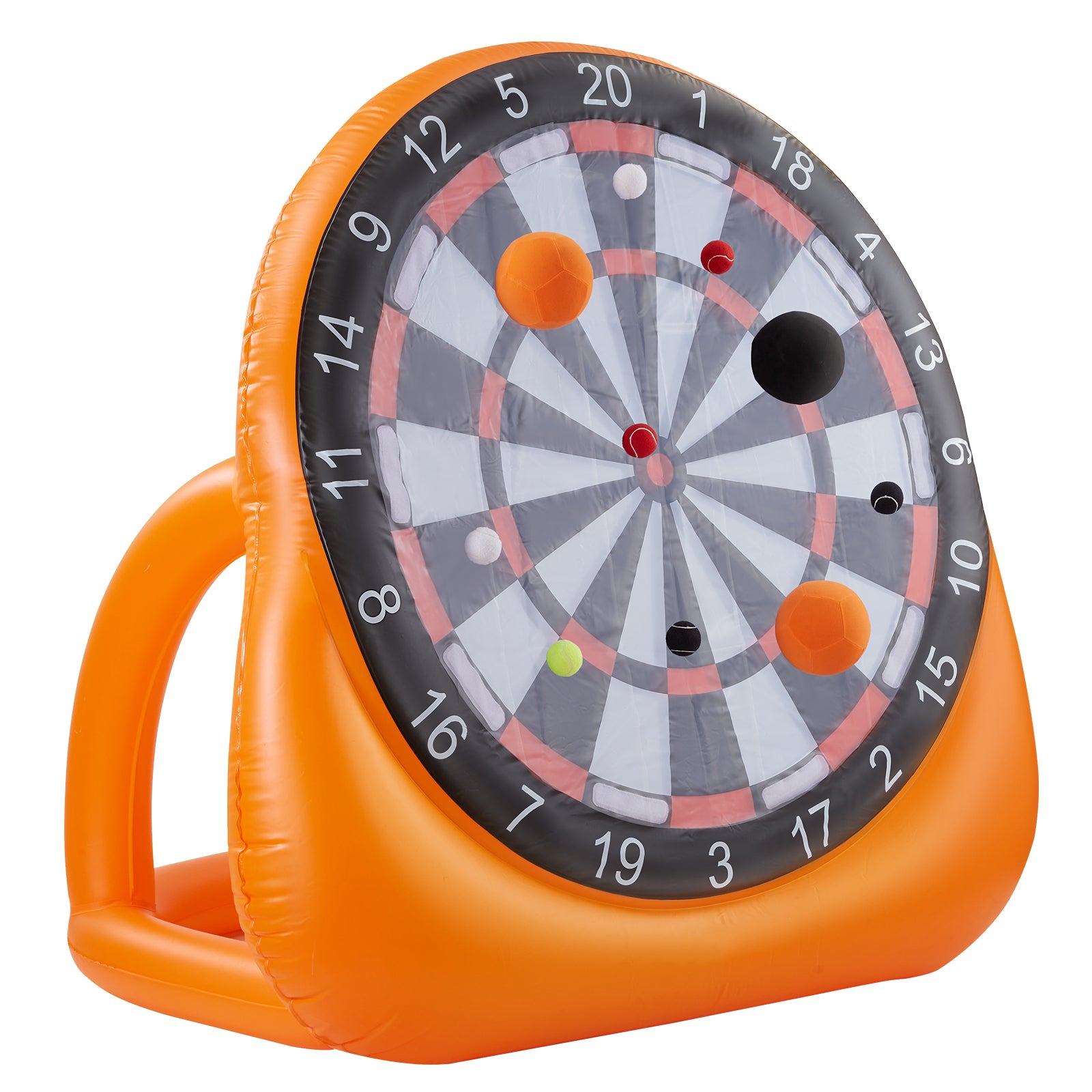 Inflatable Soccer Dart Board over 6 ft with 4 Kick Balls 12 Tennis Pump