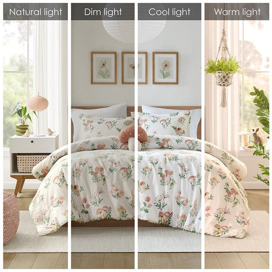 Full/Queen Mushroom Garden Comforter Set