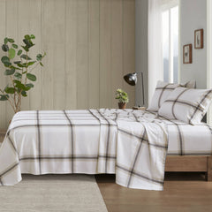 3 PCS Twin Sheet Set Tan Plaid