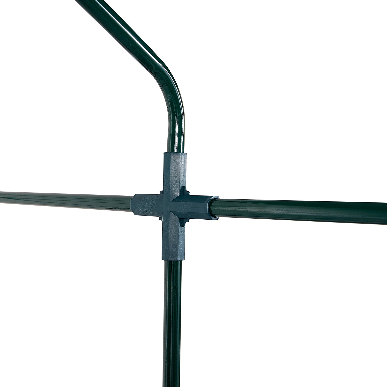 Walk-in Green House, 4.6 x 4.6 x 6.6 ft , Greenhouse with Shelves, High Strength PE Cover with Zipper Door and Steel Frame, Assembly in Minutes, Suitable for Planting and Storage
