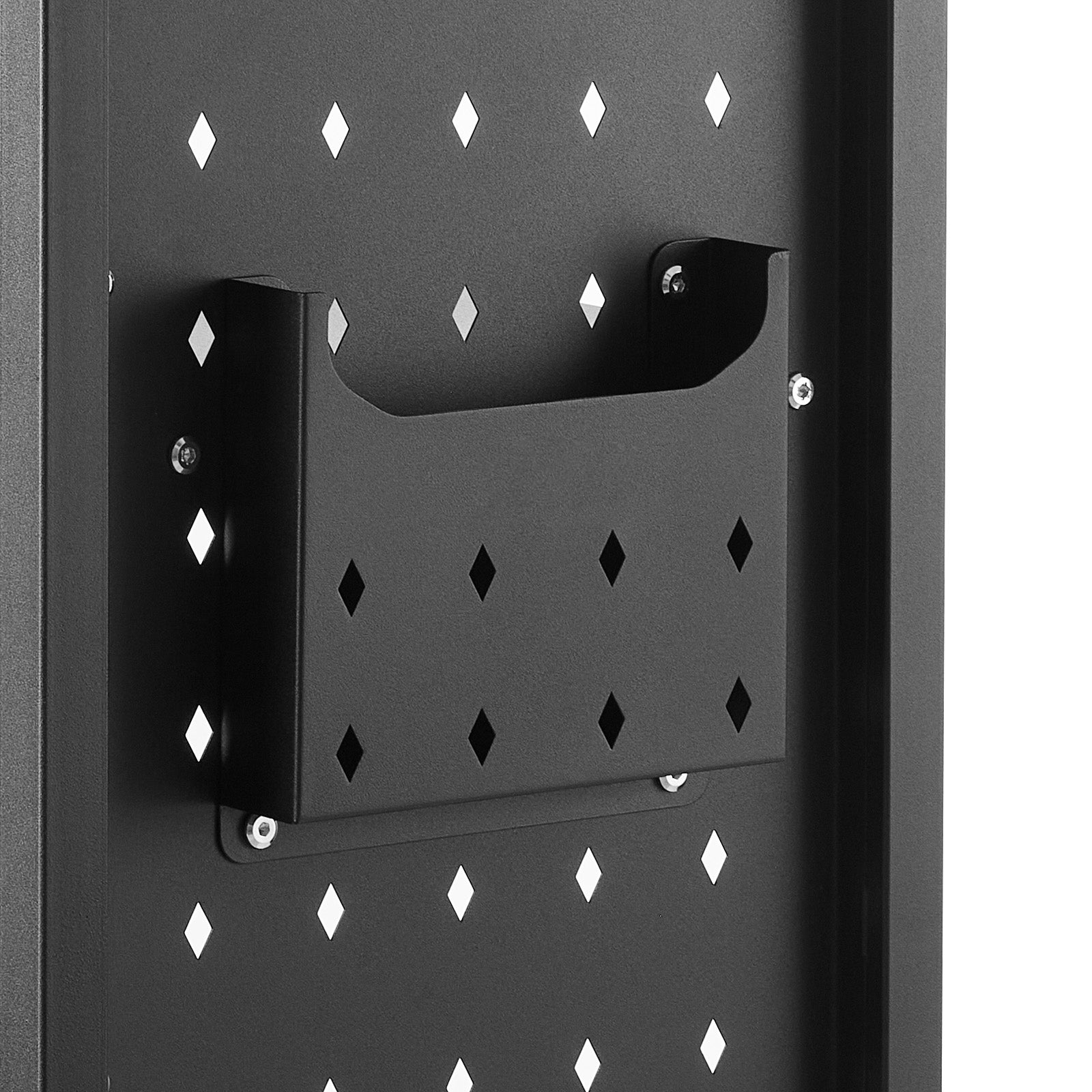 3-Tier Rolling Book Cart Double Sided W-Shaped Shelves Book Truck in Black