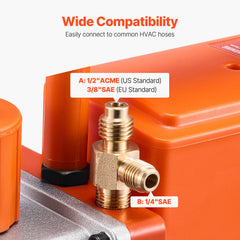 Vacuum Pump 3.5 CFM HVAC Single Stage Rotary Vane Vacuum Pump Oil Included