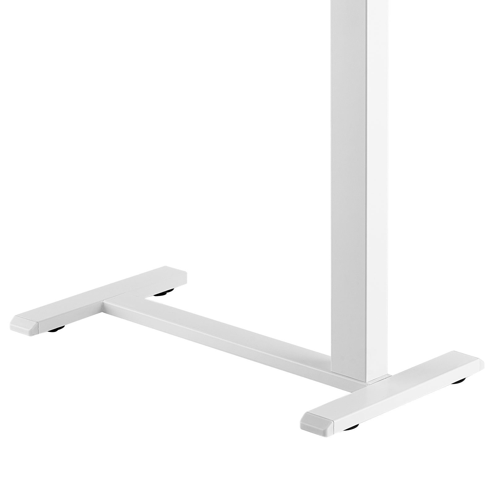 Overbed Table, Mobile Bed Side Table with Flip Desktop and 4 Hidden Wheels, Height & Angle Adjustable Rolling Laptop Desk with Cup Holder, Portable Over Bed Desk for Home, Office, Study, White
