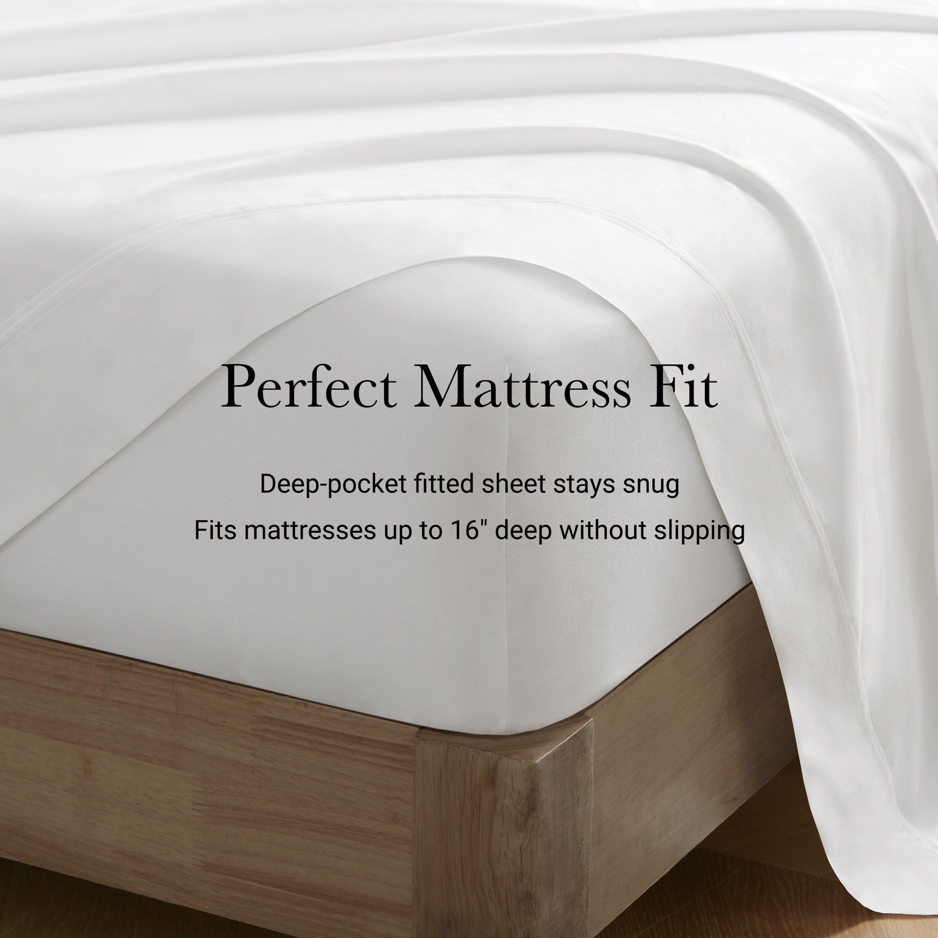 4 Pieces King Sateen Sheet Set,White