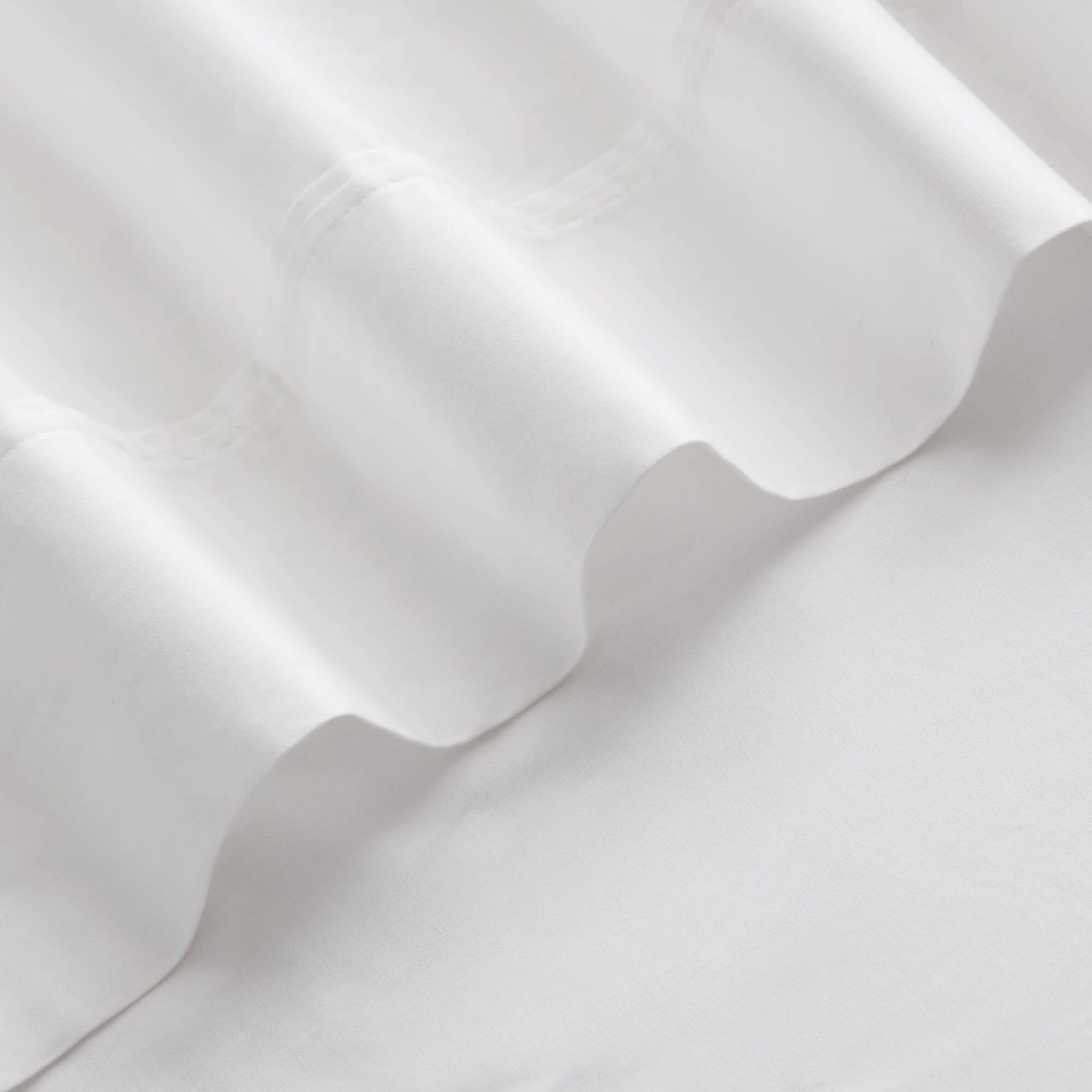 4 Pieces King Sateen Sheet Set,White