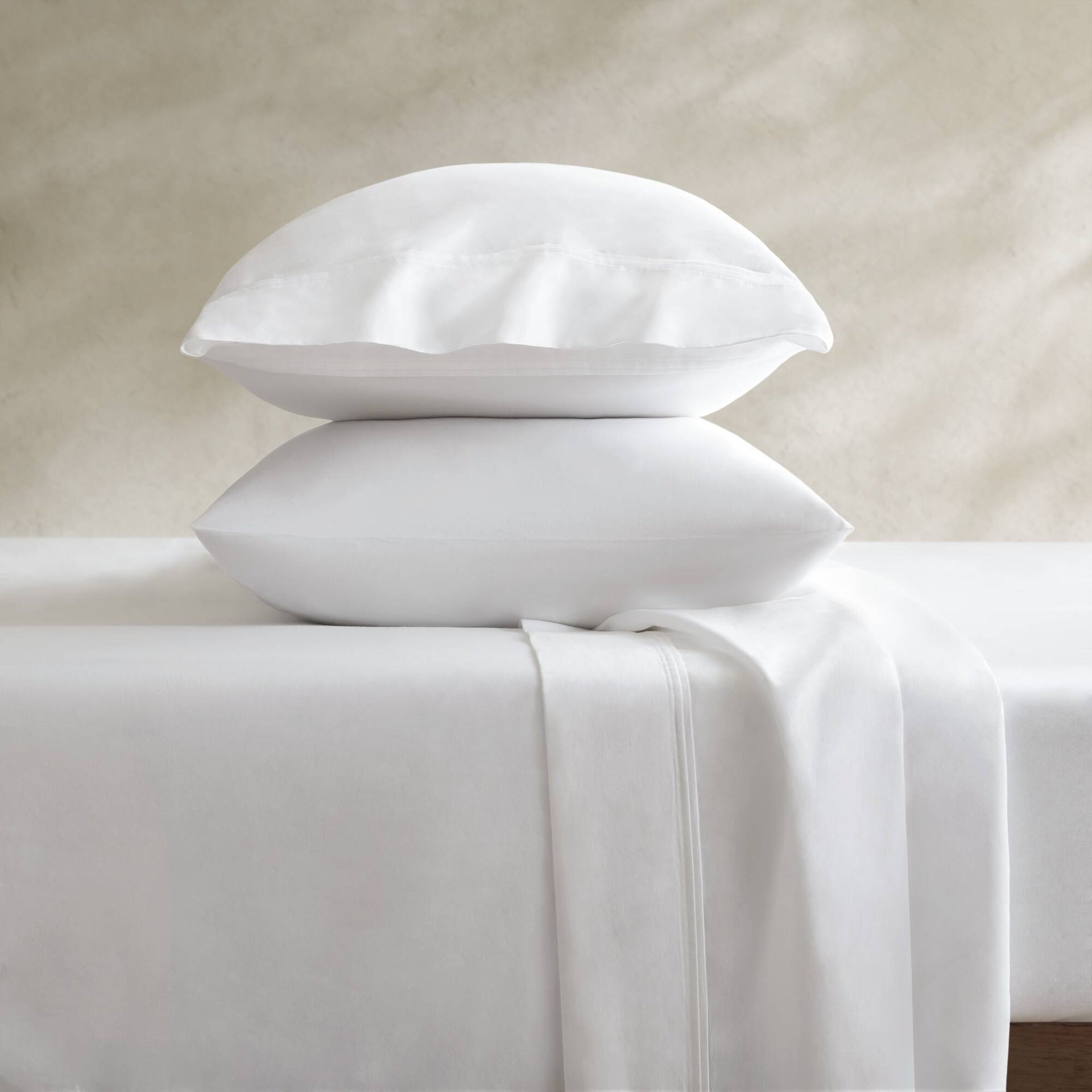 4 Pieces King Sateen Sheet Set,White