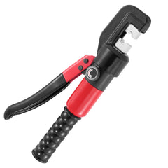 Hydraulic Crimping Tool with 9 Sets of  Dies AWG12-2/0 Copper And Aluminum Terminal Battery Lug Crimper, with a Cutting Pliers, Gloves, 10pcs Copper Ring Connectors, 8pcs Heat Shrink Sleeves