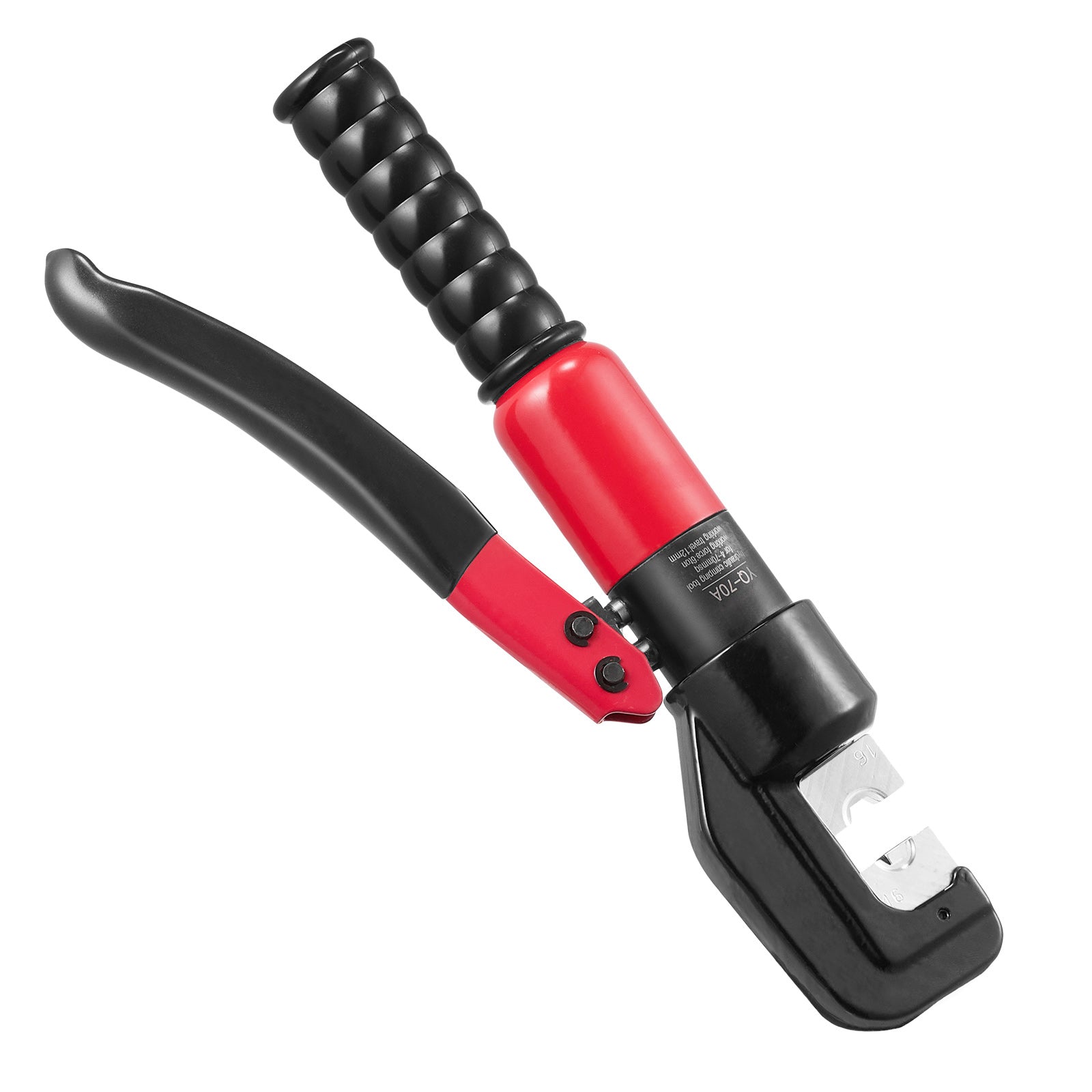 Hydraulic Crimping Tool with 9 Sets of  Dies AWG12-2/0 Copper And Aluminum Terminal Battery Lug Crimper, with a Cutting Pliers, Gloves, 10pcs Copper Ring Connectors, 8pcs Heat Shrink Sleeves