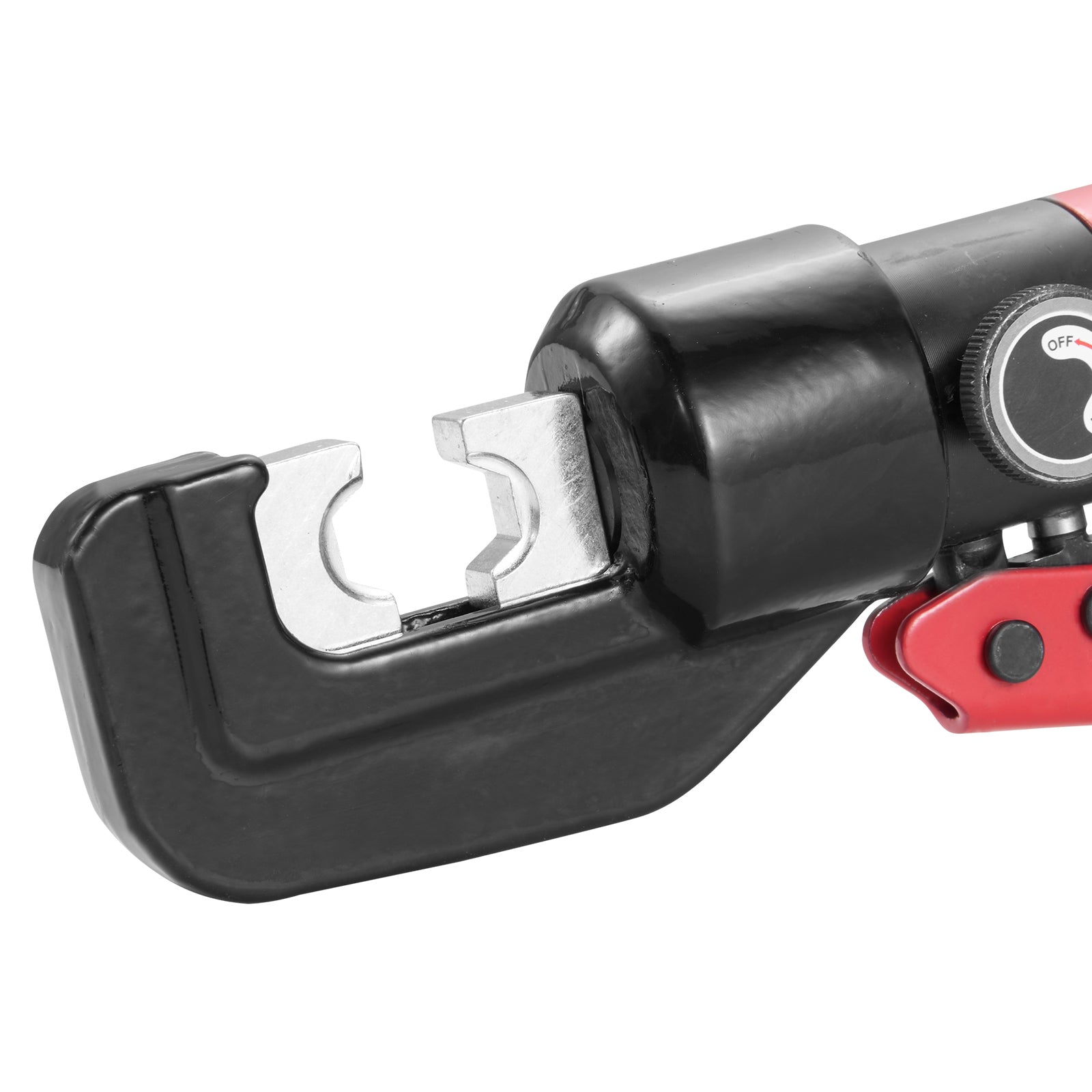 Hydraulic Crimping Tool with 9 Sets of  Dies AWG12-2/0 Copper And Aluminum Terminal Battery Lug Crimper, with a Cutting Pliers, Gloves, 10pcs Copper Ring Connectors, 8pcs Heat Shrink Sleeves