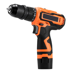 Cordless Drill Driver, 5-In-1, Metal Chuck, Dual-Speed Variable, Drill Driver Kit with 2 Lithium Batteries and Charger, Tool Box, for Wood and Metal Drilling, Screw Tightening or Loosening
