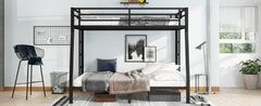Metal Full XL over Queen Bunk Bed for Teens and Adults,Space-Saving/Noise Reduced/No Box Spring Needed