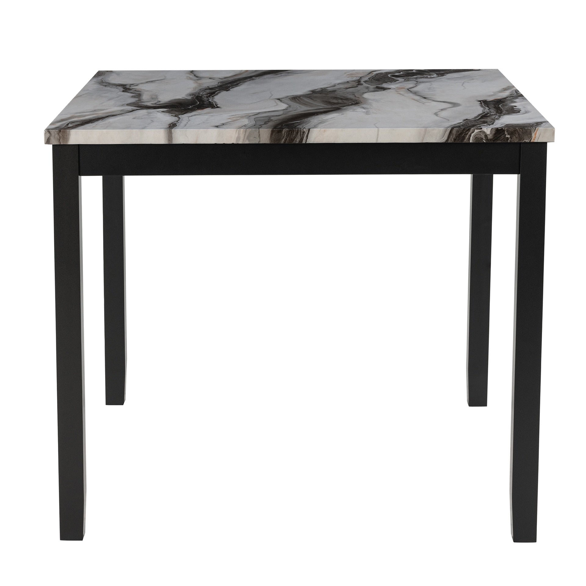 LEONCIA  BAR TABLE AND 4 BAR STOOLS