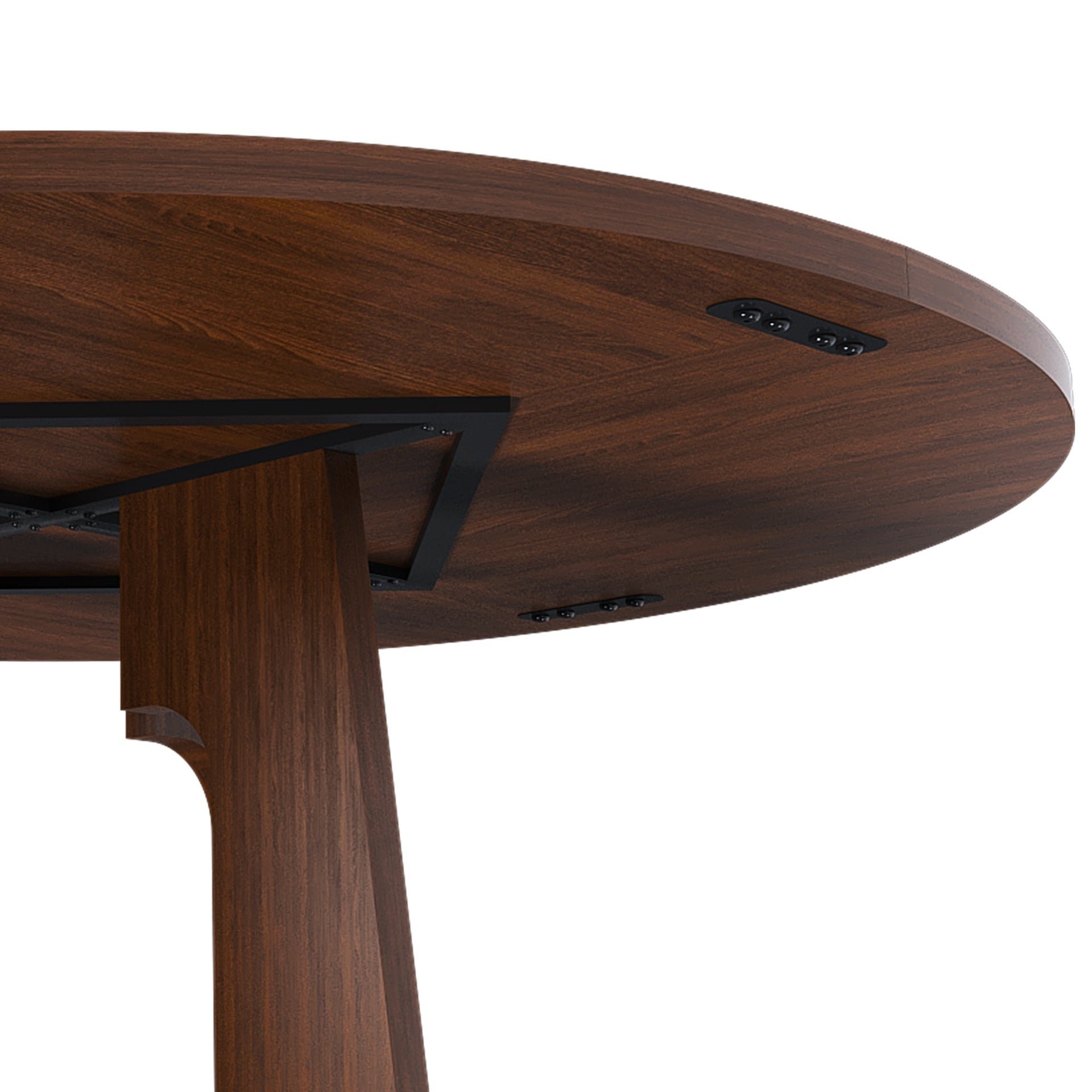 Round Dining Table for 4 - 47 Inch Farmhouse Kitchen Table, MDF Circle Table with Wood Grain Finish, 300lb Weight Capacity, Easy Assembly for Dining Room, Kitchen, Living Room - Spiced Round Table