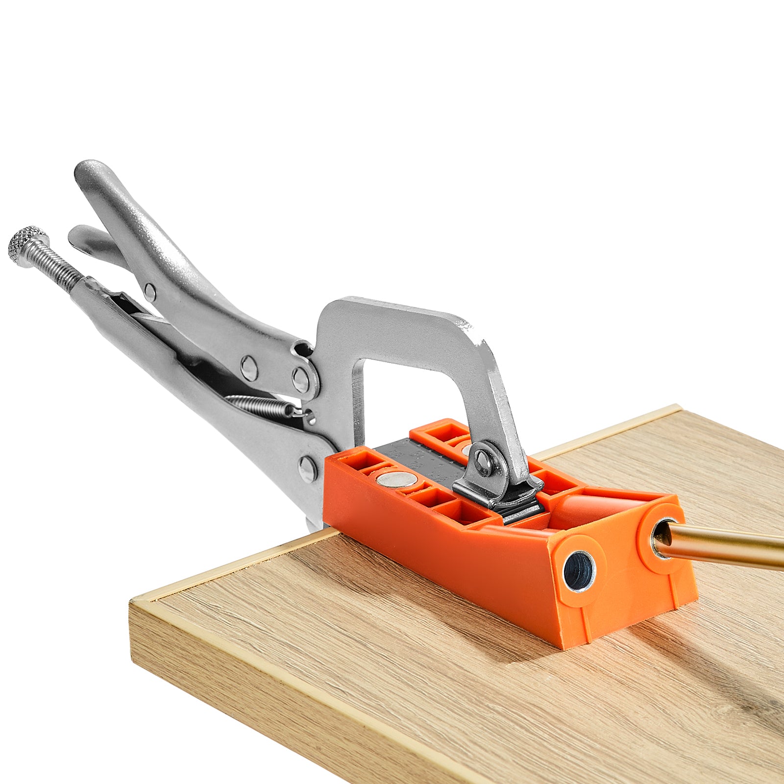 Pocket Hole Jig, 56 Pcs Mini Jig Pocket Hole System with 9" C-clamp, Step Drill, Wrench, Square Drive Bit, Drill Stop Ring, and Screws, for DIY Carpentry Projects