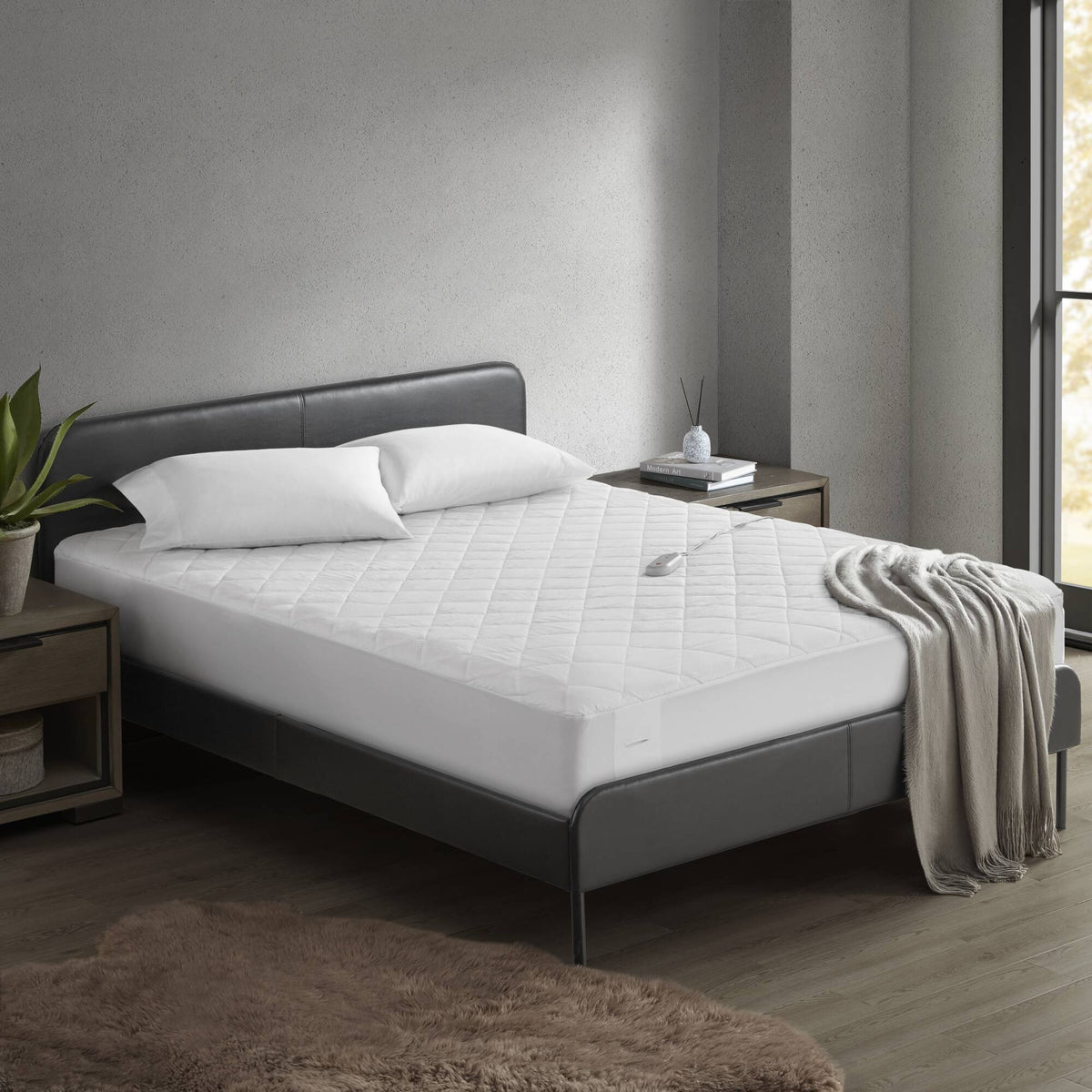 1 PCS Twin Heated Mattress Pad White
