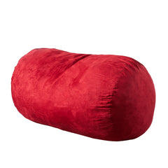 Firefly 6.5 Foot Suede Cylindrical Bean Bag, Red