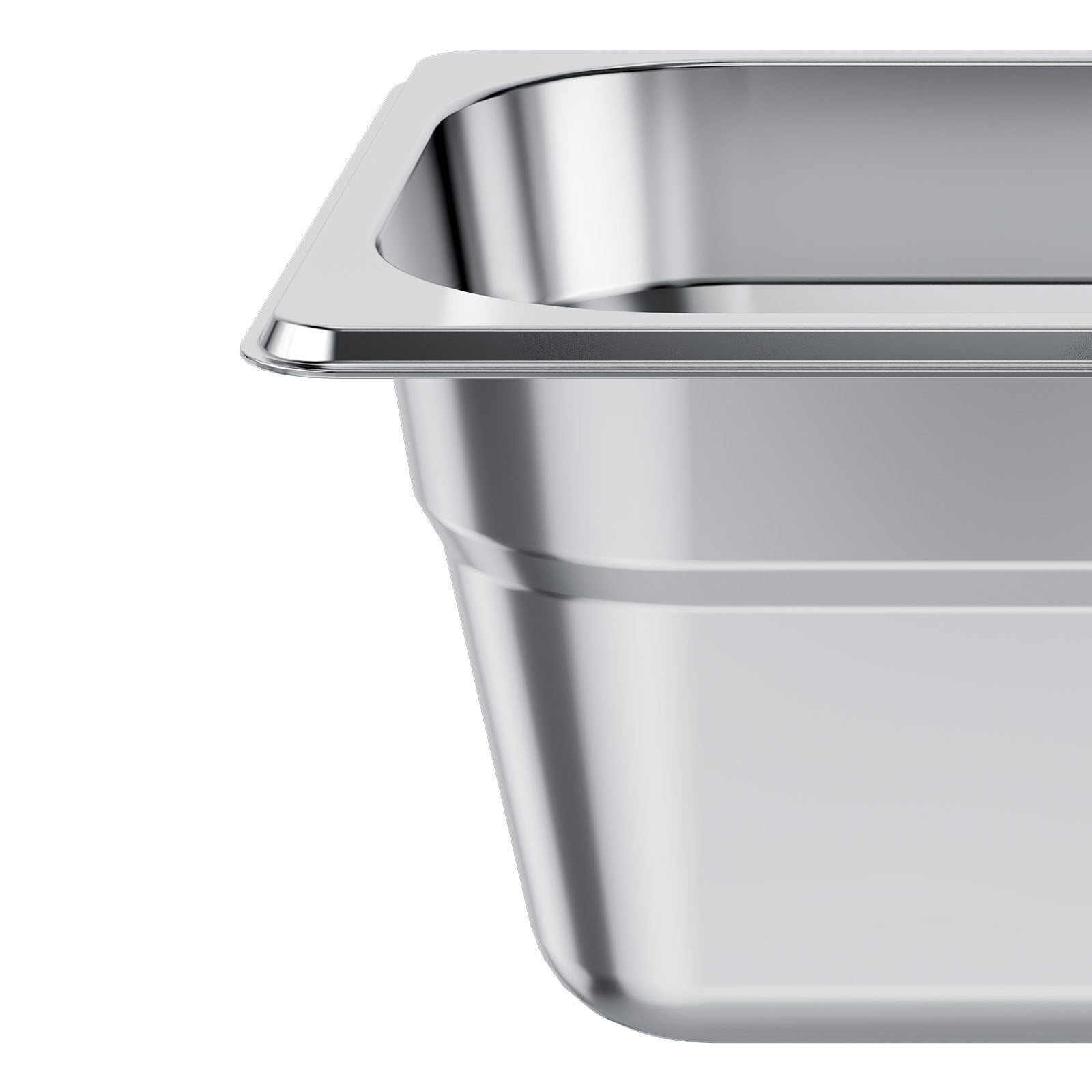 6 Pack Stainless Steam Hotel Pans, 1/6 Size Table Steam Pan, 4 Inch Deep, Anti Jam Restaurant Supplies Reusable Rustproof Catering Storage for Home, Party, Restaurant, Hotel, Buffet