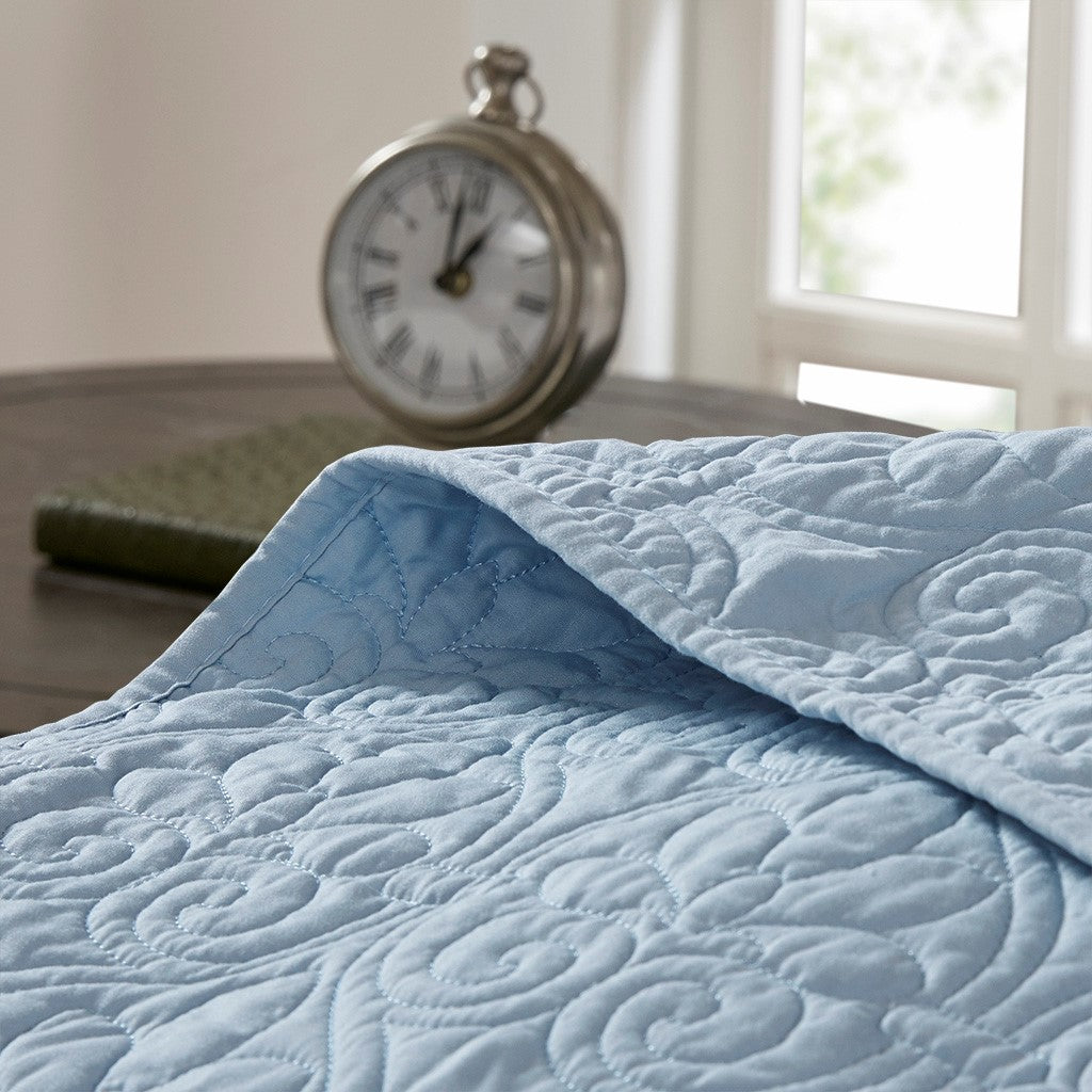 Reversible Quilt Set Blue King/Cal King