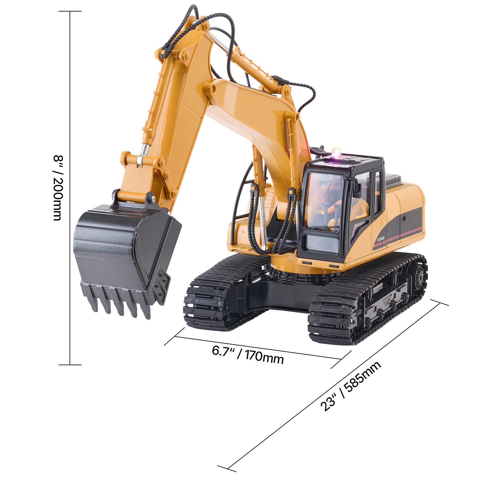 Remote Control Excavator Toy 15 Channel 1:14 Scale RC Excavator Digger for Kids
