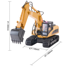 Remote Control Excavator Toy 15 Channel 1:14 Scale RC Excavator Digger for Kids