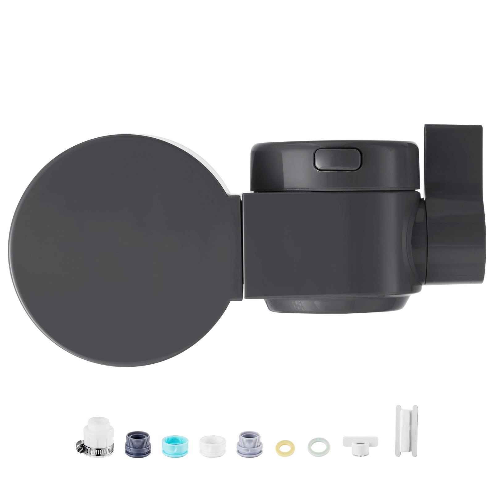 Faucet Mount Water Filter Sink Water Purifier for Kitchen Horizontal Gray