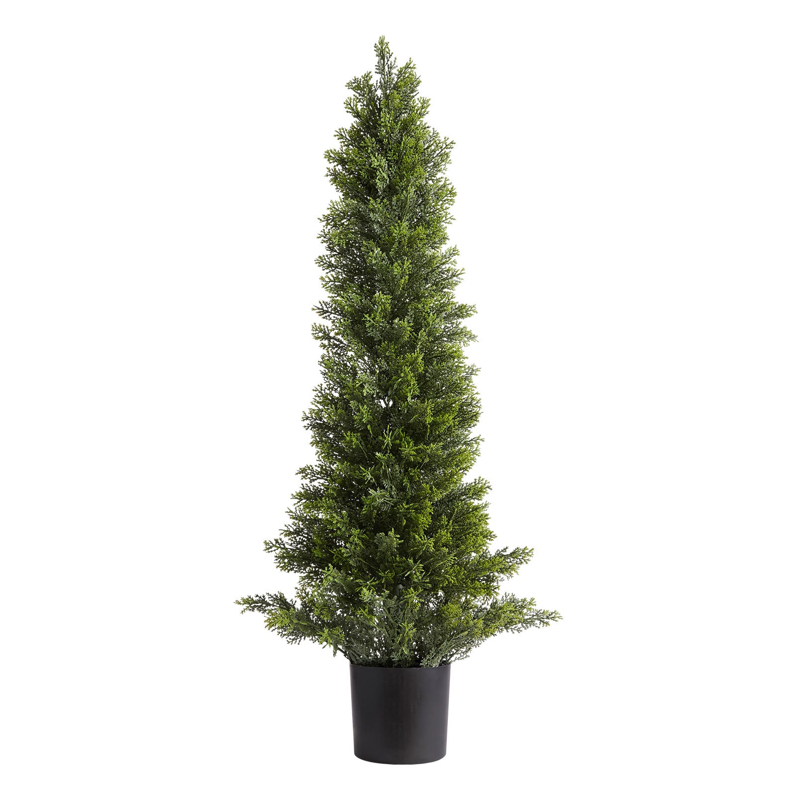 Artificial Topiary Cedar Trees, 36 inch 2 Set Faux Pine Shrubs Plants, Fake Silk Tree Look Real, Easy Assembly for Decor Front Porch Outdoor Patio Garden Balcony Backyard Indoor Office