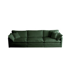 Sofa Set of 2 Chenille Couch, 2+3 Seater Sofa Set Deep Seat Sofa, Modern Sofa Set for Living Room, Green Chenille
