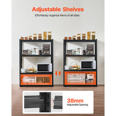 Storage Shelves 20" D x 40" W x 57" H 4-tier Garage Storage Shelving