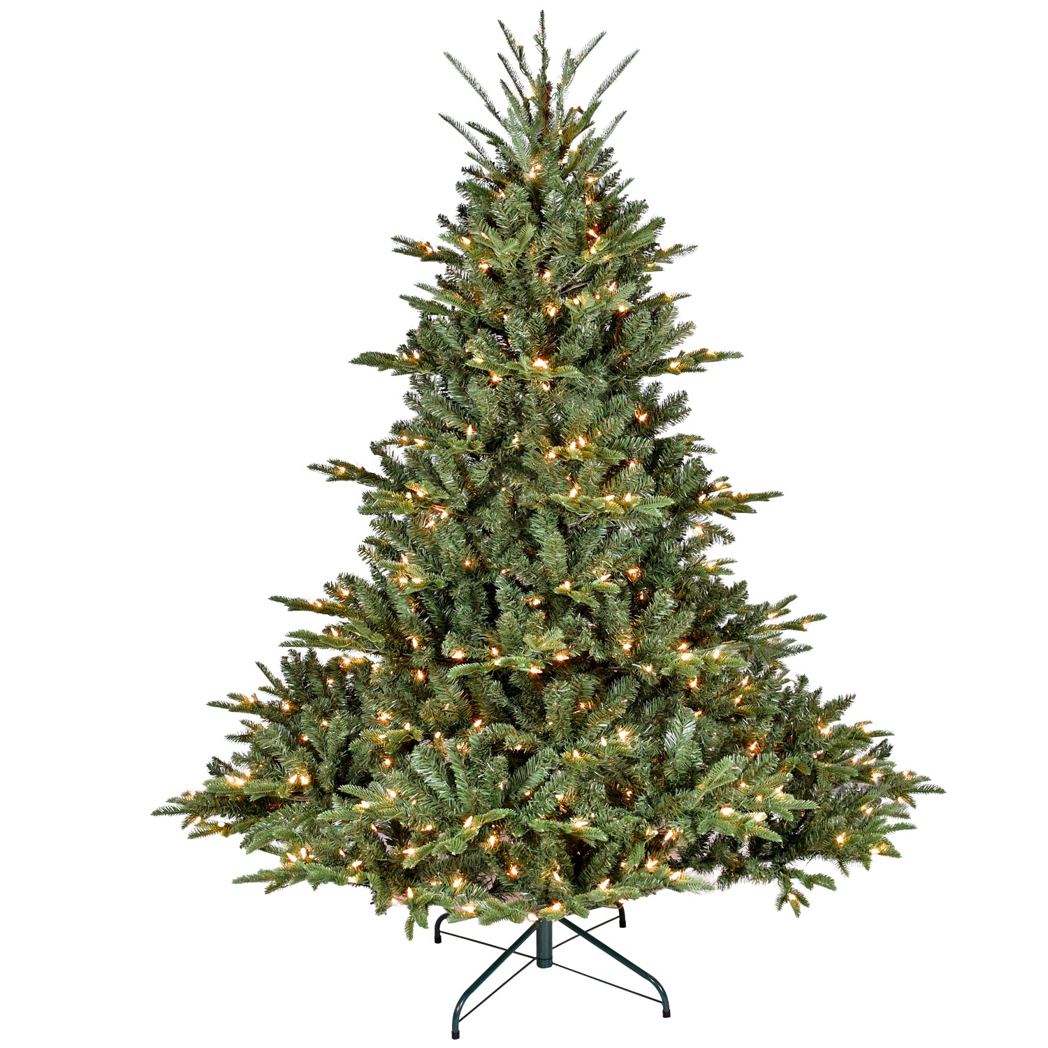 4FT Full-Shape Christmas Tree with 150 UL Lights – PE/PVC Mixed Branches, 673 Tips, Wide Base for Spacious Areas, Hinged Structure, Stable Metal Stand