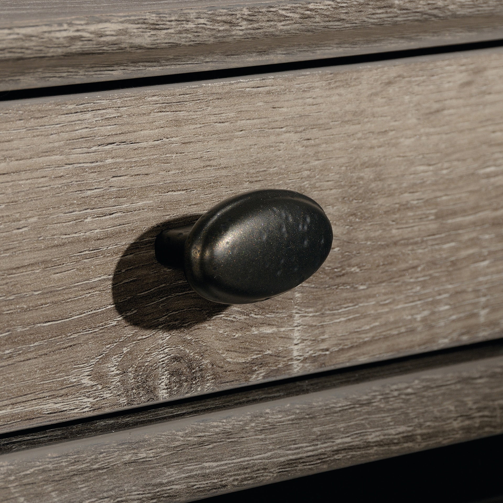 Industrial L-Shaped Desk with Built-In Usb Ports And Grommet Holes, Brown Finish