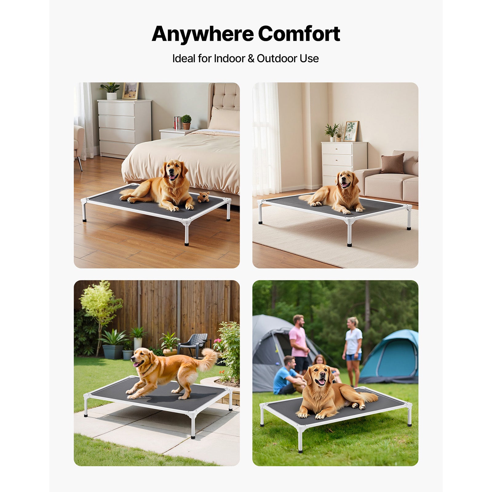 Elevated Dog Bed for Large Dog Portable Raised Dog Cot with Teslin Mesh XL
