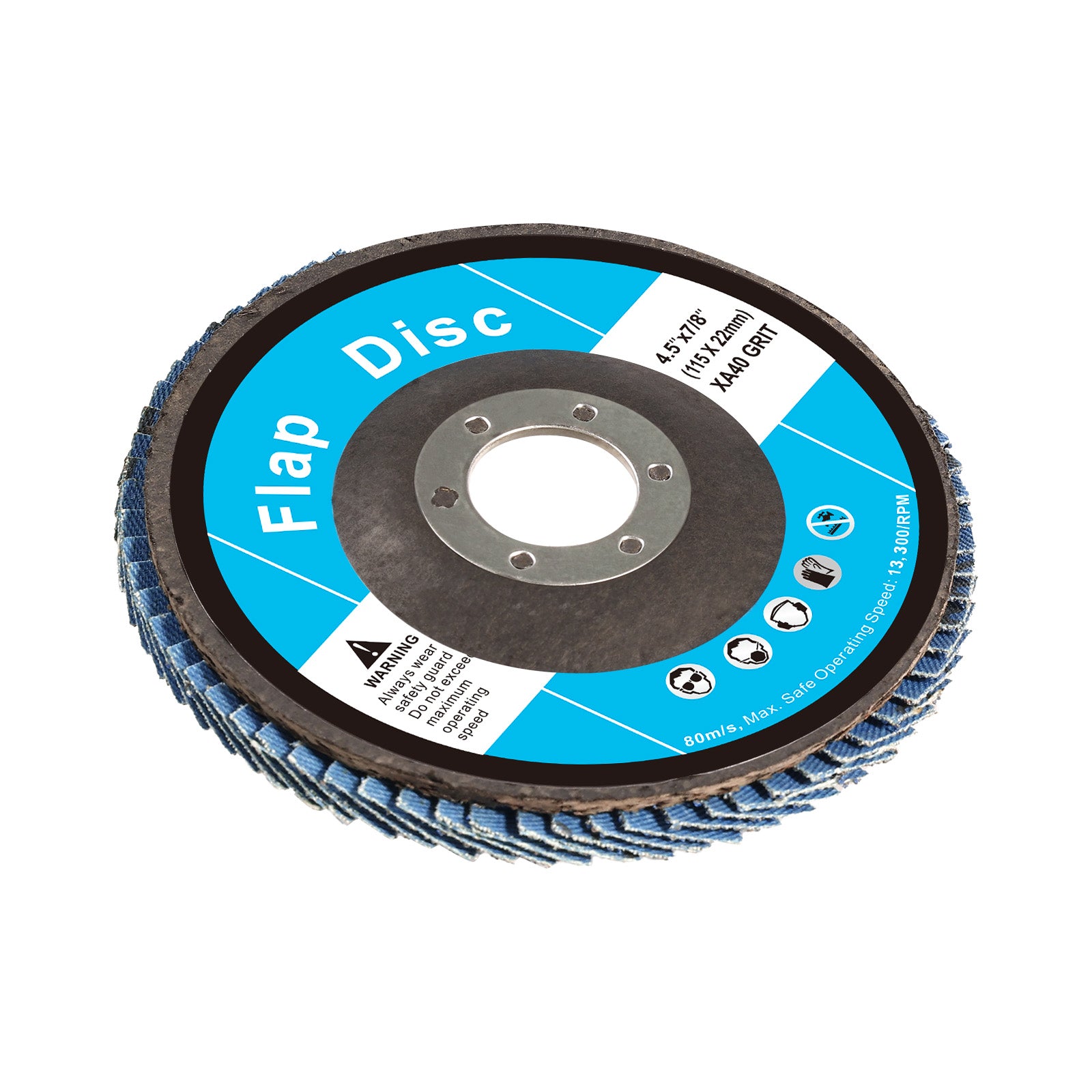 Flap Discs 4-1/2" x 7/8" Sanding Disc for Angle Grinder 40 Grit 10 Packs
