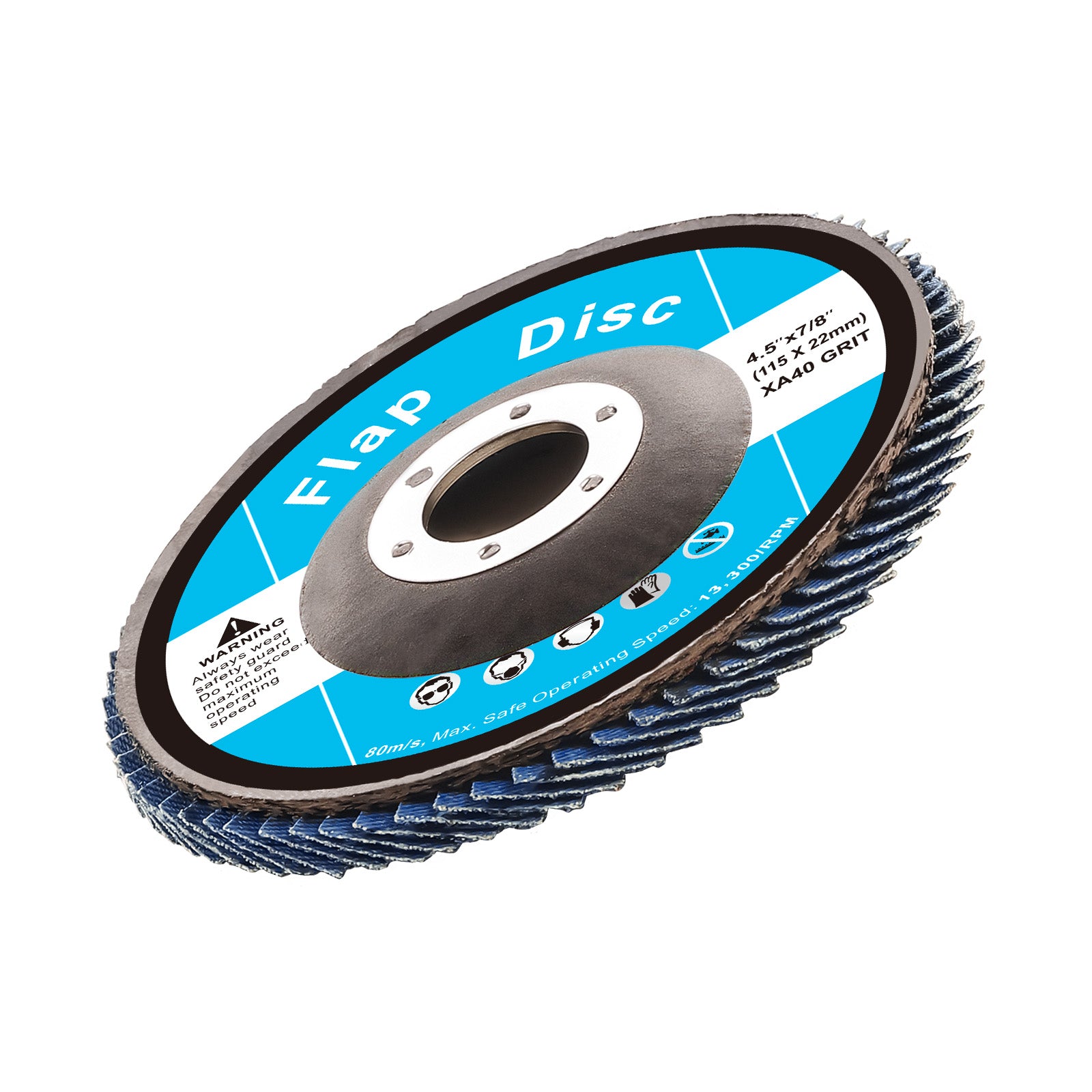 Flap Discs 4-1/2" x 7/8" Sanding Disc for Angle Grinder 40 Grit 10 Packs