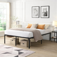 Queen Size Bed Frame , Heavy Duty Metal Bed Frame , Quick & Easy Assembly, No Noise, Black