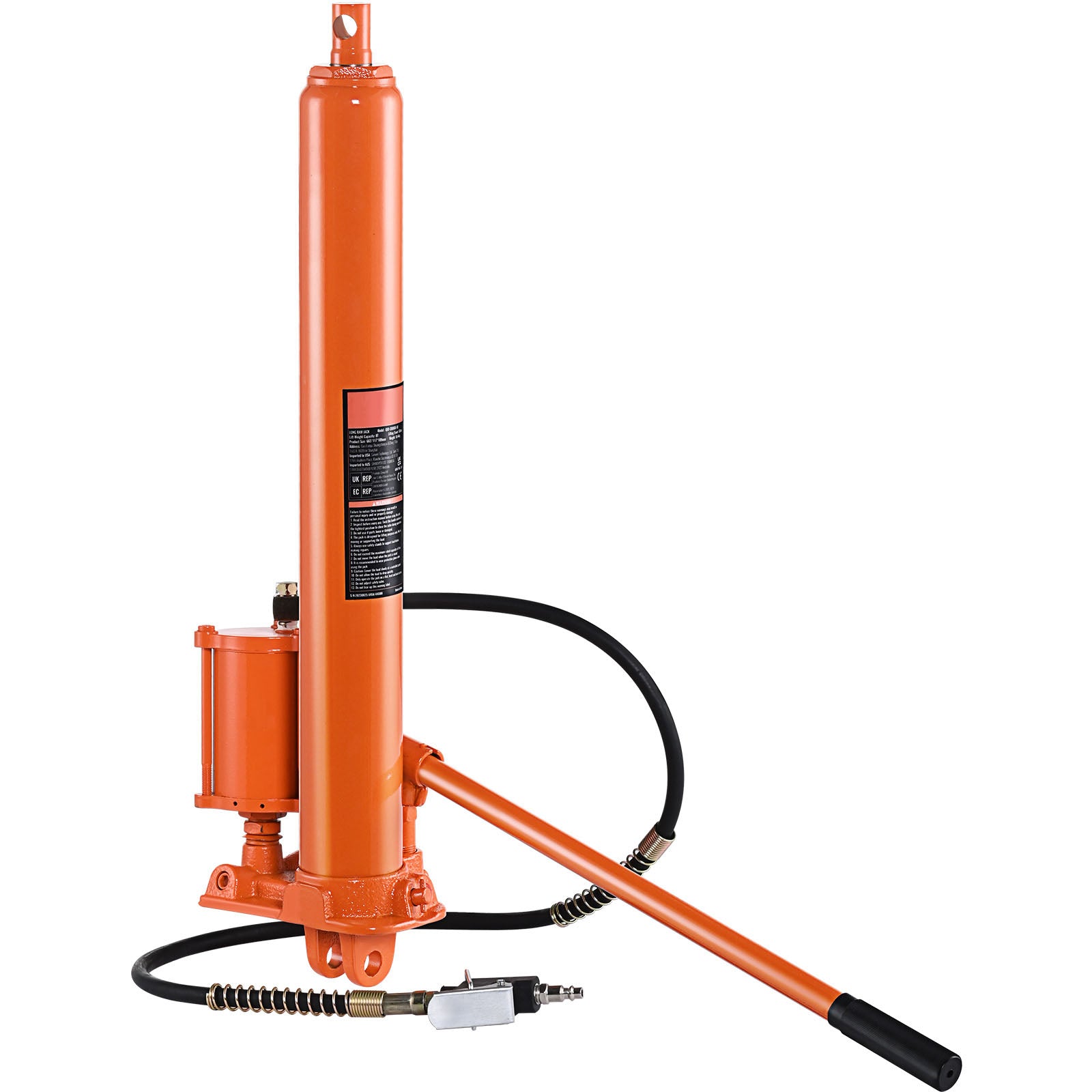 Hydraulic Long Ram Jack 8Ton Clevis Base Engine Hoist Cylinder Single Pump