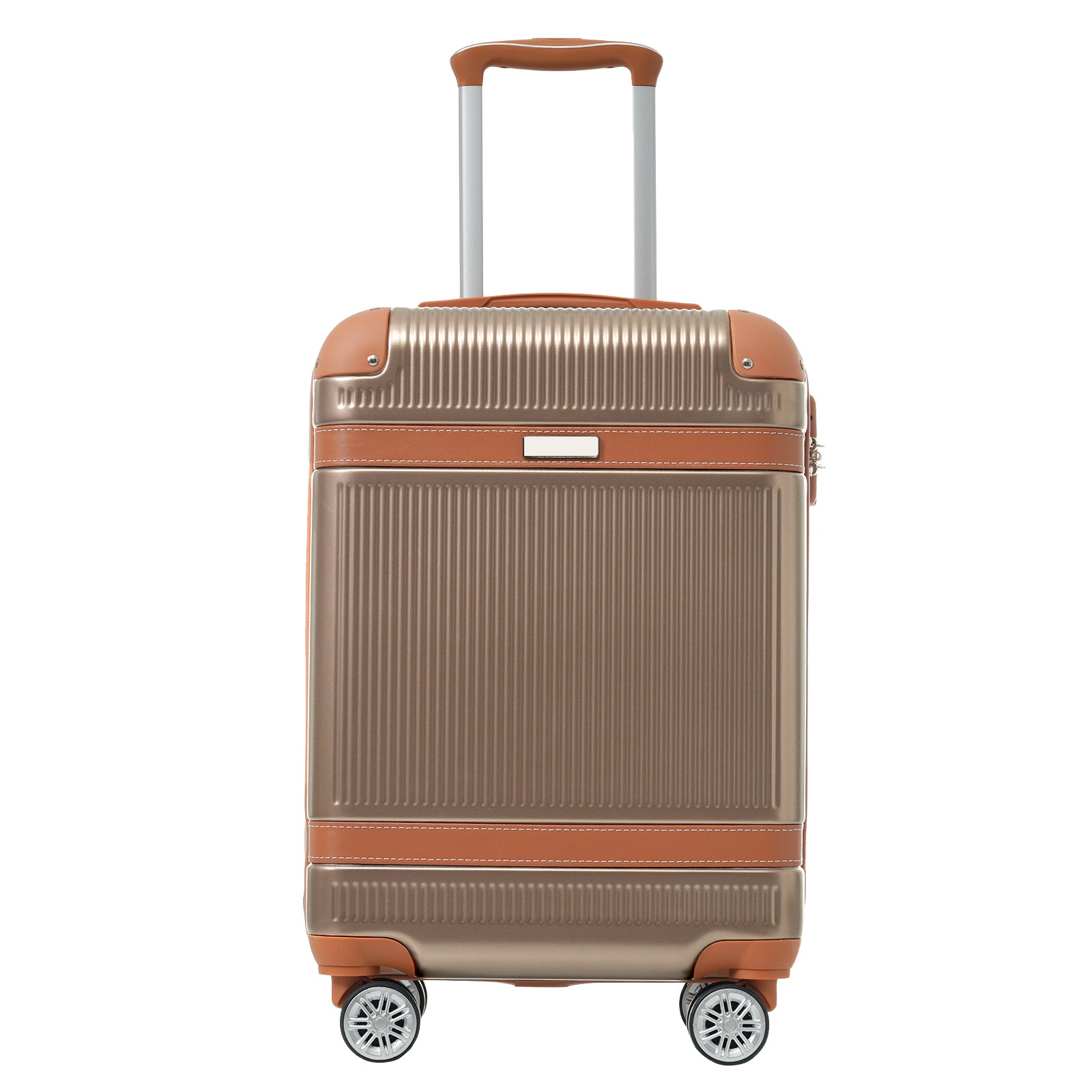 Hardshell Luggage Set 3-Piece, 20 Inch Carry-On Suitcase with Spinner Wheels TSA Lock, Lightweight Durable ABS for Travel Business, Copper Color