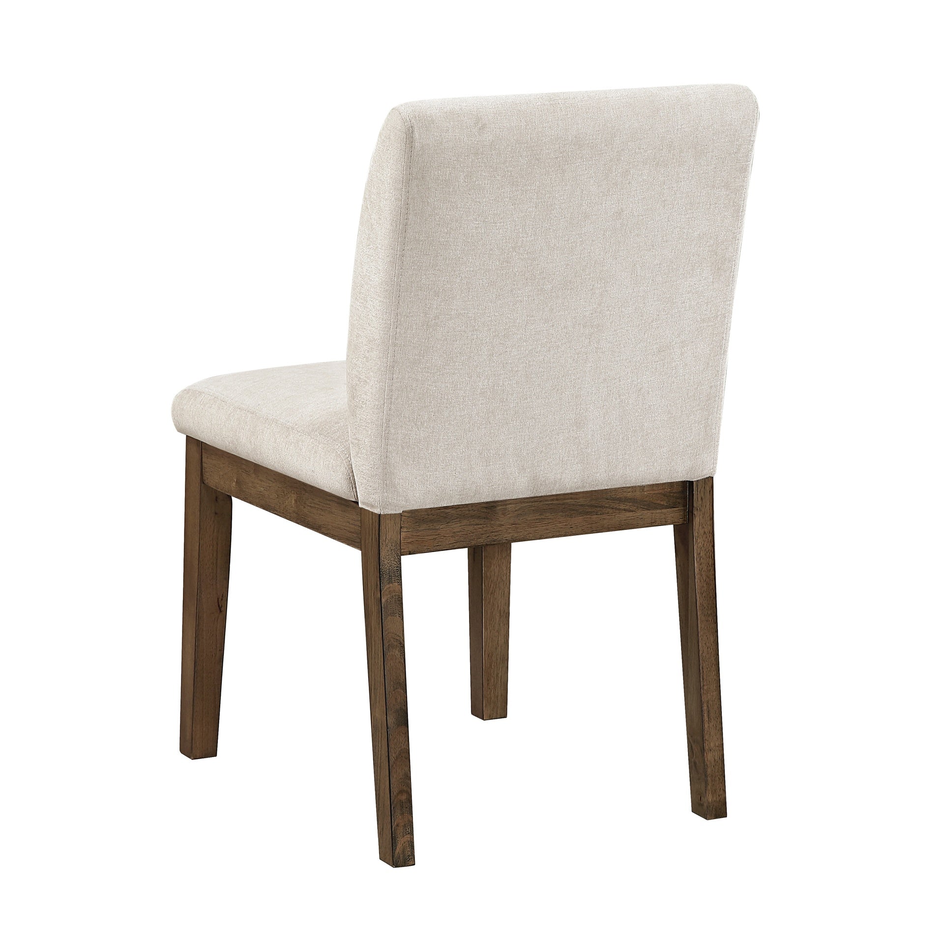 Transitional Brown Gray Upholstered Side Chairs Set of 2 Modern Farmhouse Dining Room Furniture