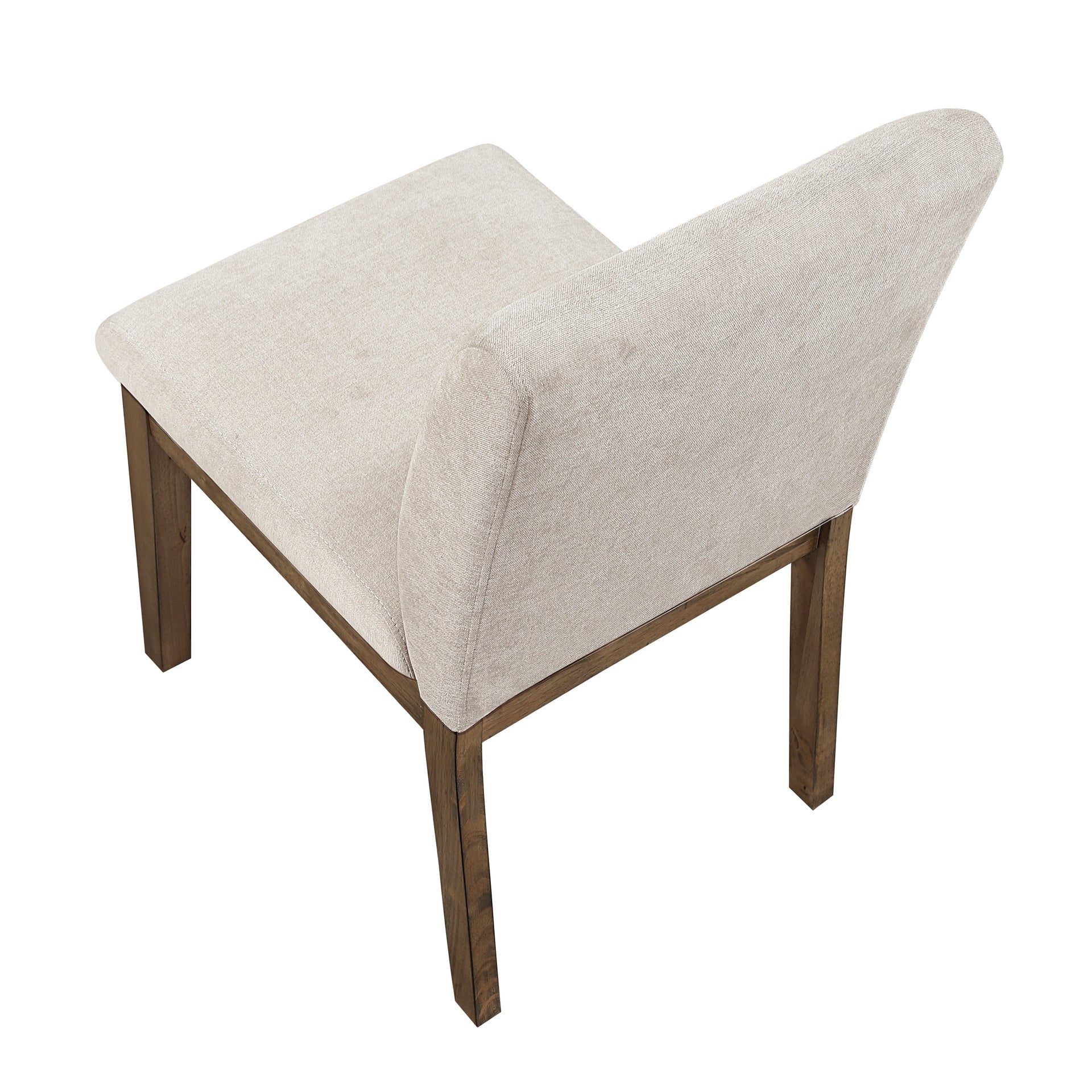 Transitional Brown Gray Upholstered Side Chairs Set of 2 Modern Farmhouse Dining Room Furniture