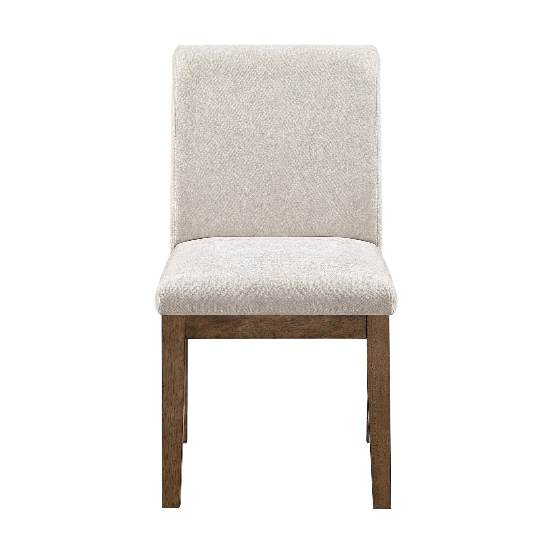 Transitional Brown Gray Upholstered Side Chairs Set of 2 Modern Farmhouse Dining Room Furniture