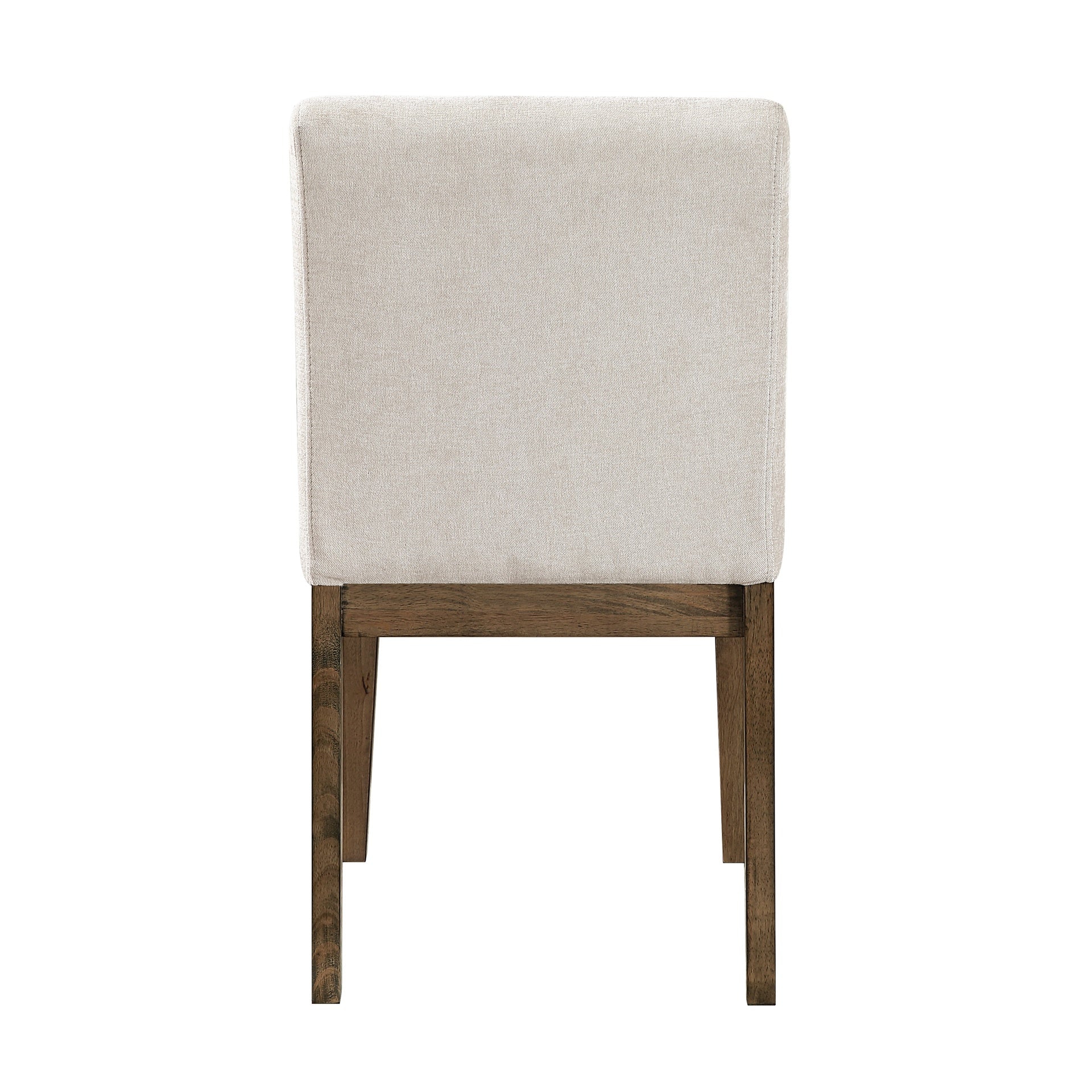 Transitional Brown Gray Upholstered Side Chairs Set of 2 Modern Farmhouse Dining Room Furniture
